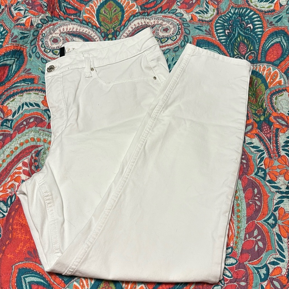 WHBM white jeans size 10